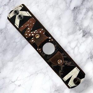 Sparkl Authentic Upcycled Michael Kors Animal Print Cuff Apple Watch Band - XS/S